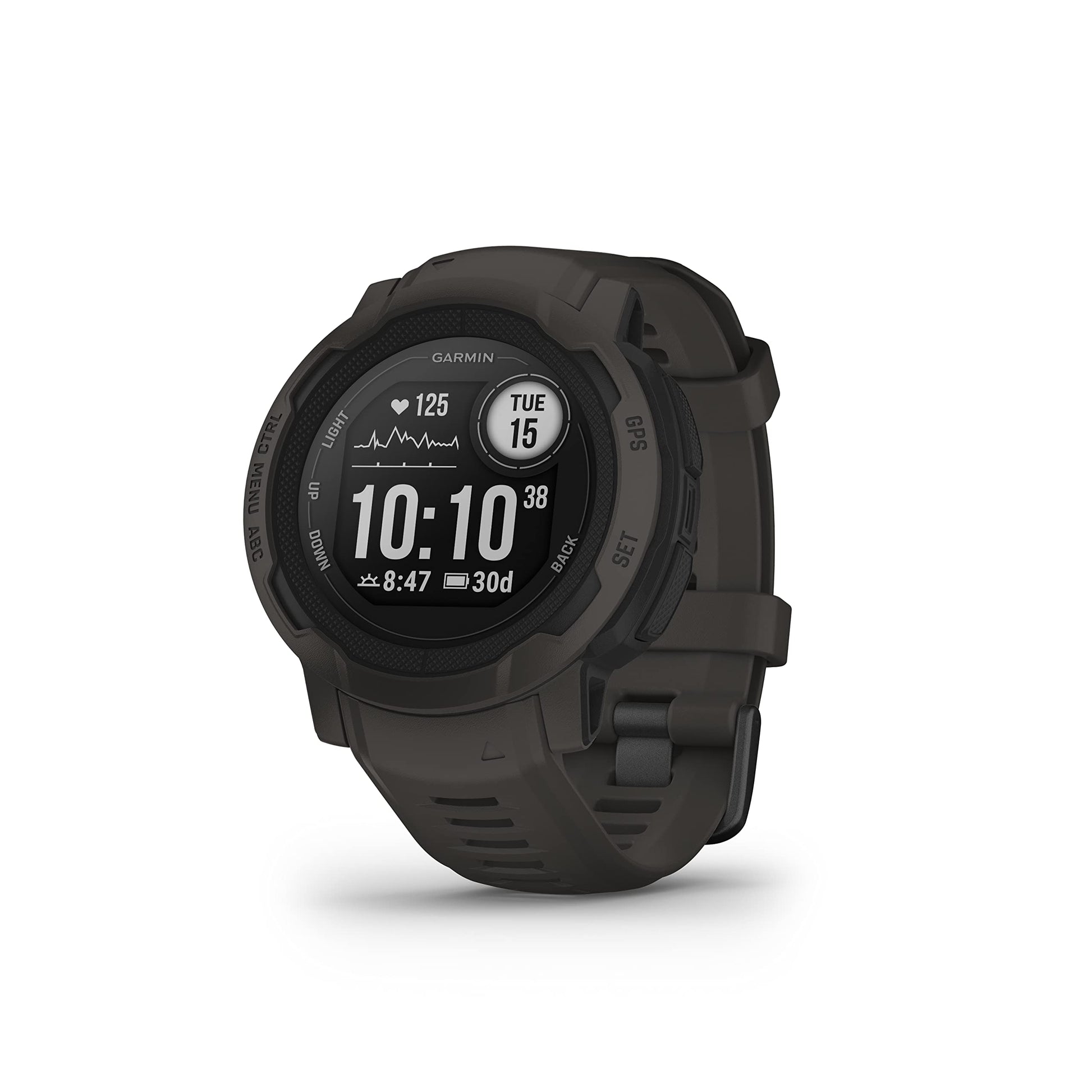 Garmin Instinct 2, Graphite Smartwatch, Built-in Sports Apps and Health Monitoring, Ultratough Design Features, Graphite SaumyasStore