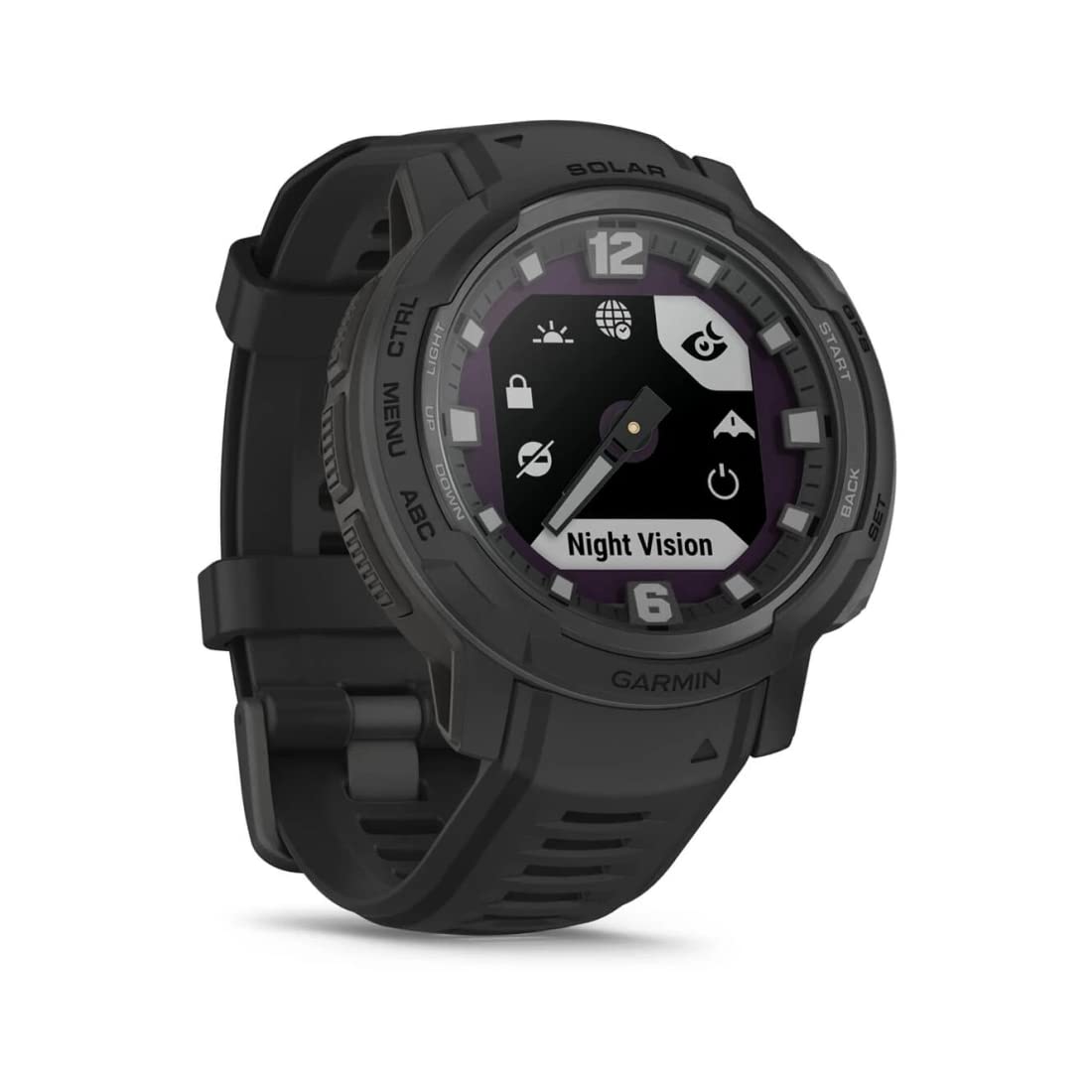 Garmin Instinct Crossover Solar - Tactical Edition, Rugged Hybrid Smartwatch with Solar Charging Capabilities, Tactical-Specific Features, Analog Hands and Digital Display,Black SaumyasStore