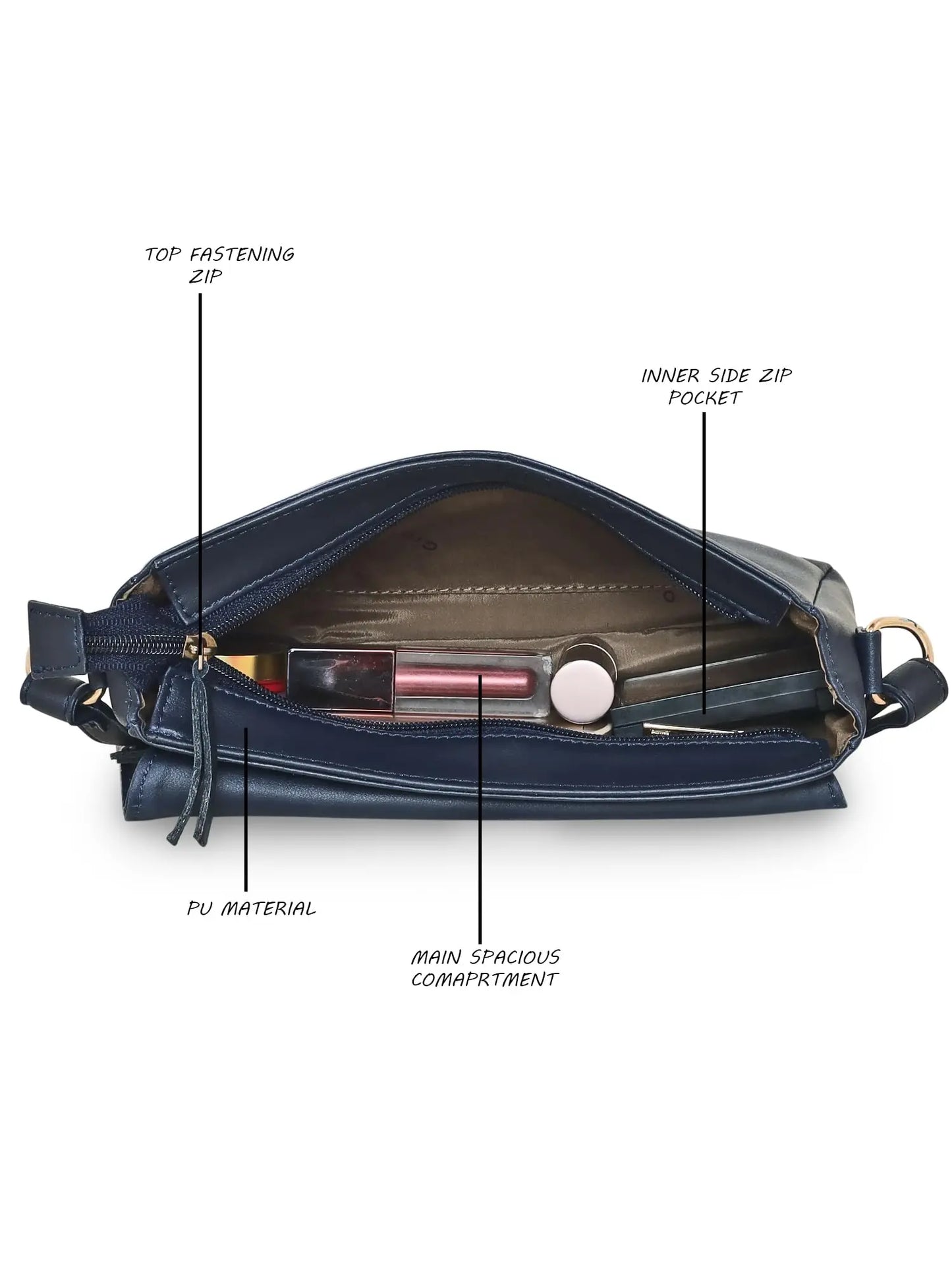 Giordano Classy and stylish Medium Hand Bag | Ladies Purse Handbag for Women and Girls | Gifts for Women - GDHB2024BLU SaumyasStore