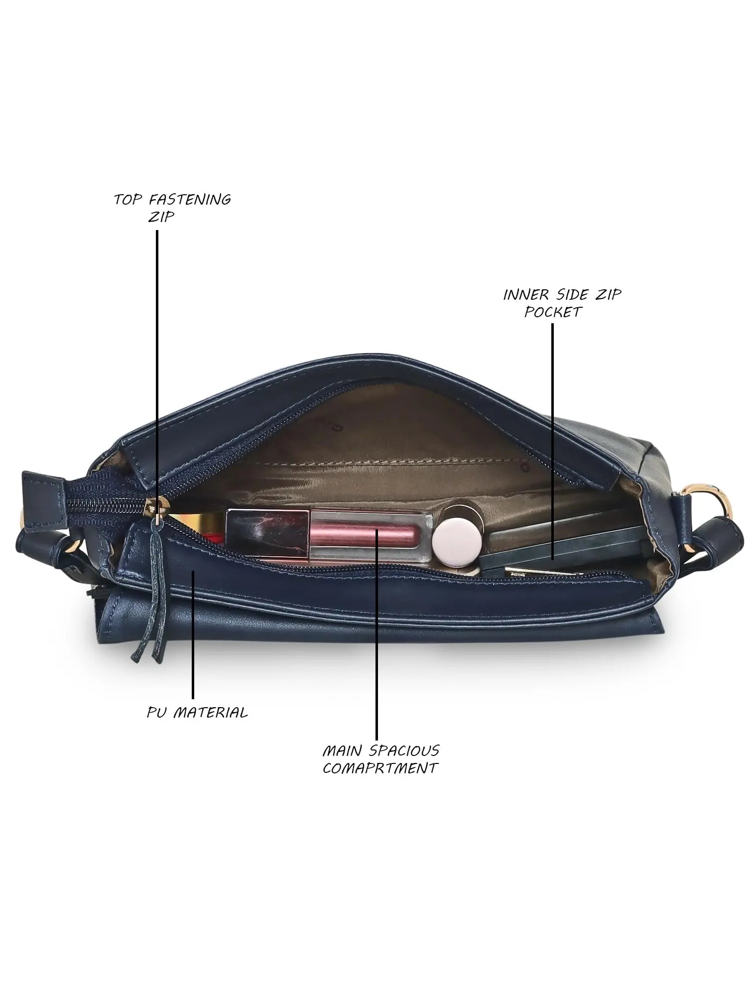 Giordano Classy and stylish Medium Hand Bag | Ladies Purse Handbag for Women and Girls | Gifts for Women - GDHB2024BLU SaumyasStore