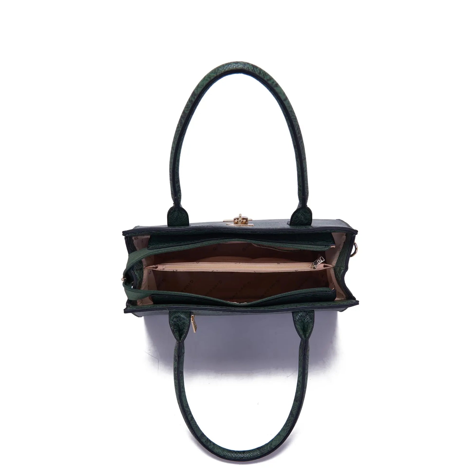 Giordano Satchel Bag For Women|Spacious Compartment With Zipper|Pu Leather Handheld Bag For Ladies, Green SaumyasStore