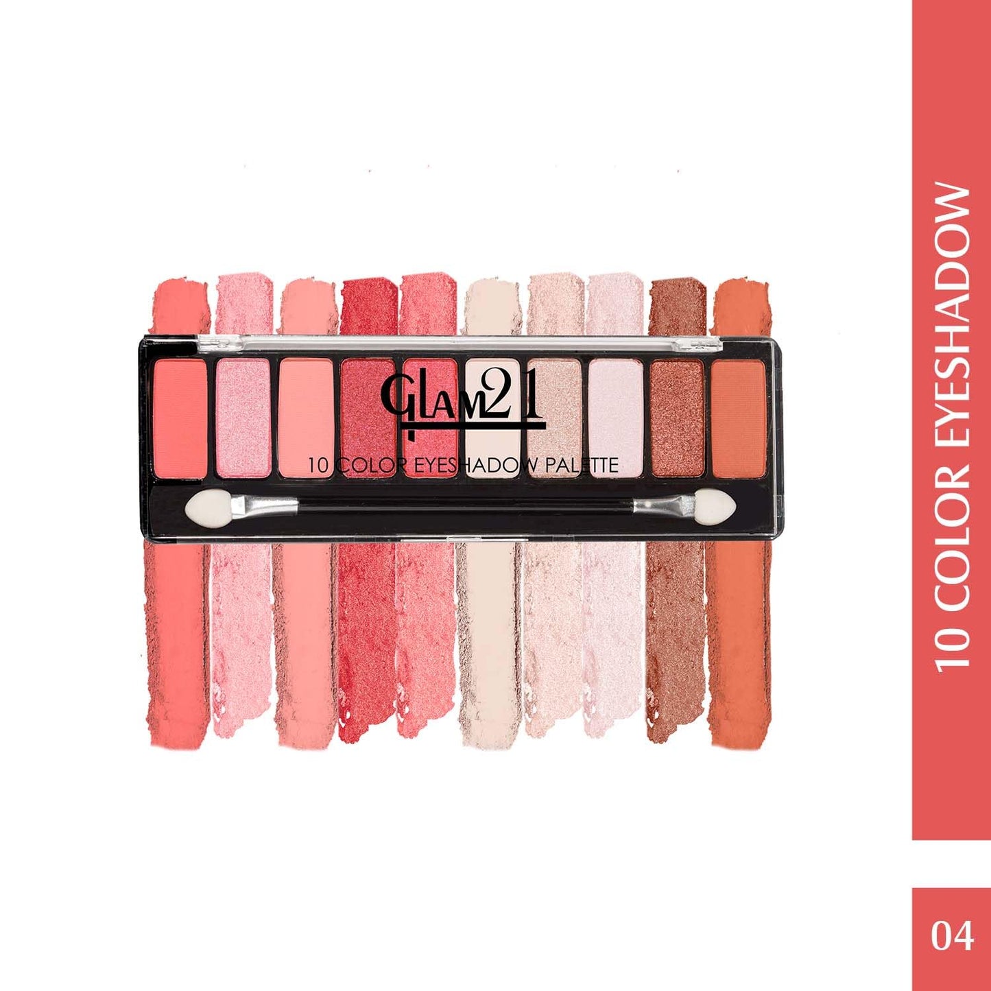 Glam21 Shades of Trend Eyeshadow Palette | 10 Highly Pigmented Shades |Smudge Free & Long-Lasting | 13.5gm - Shade -04 SaumyasStore