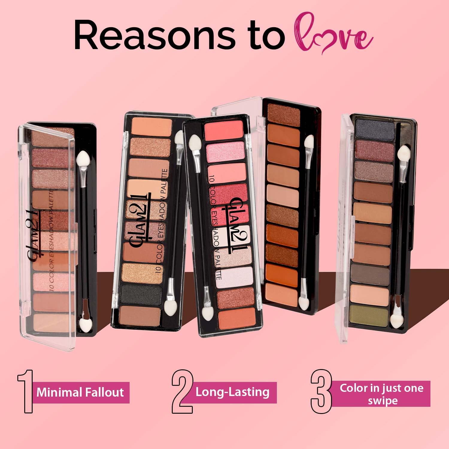 Glam21 Shades of Trend Eyeshadow Palette | 10 Highly Pigmented Shades |Smudge Free & Long-Lasting | 13.5gm - Shade -04 SaumyasStore