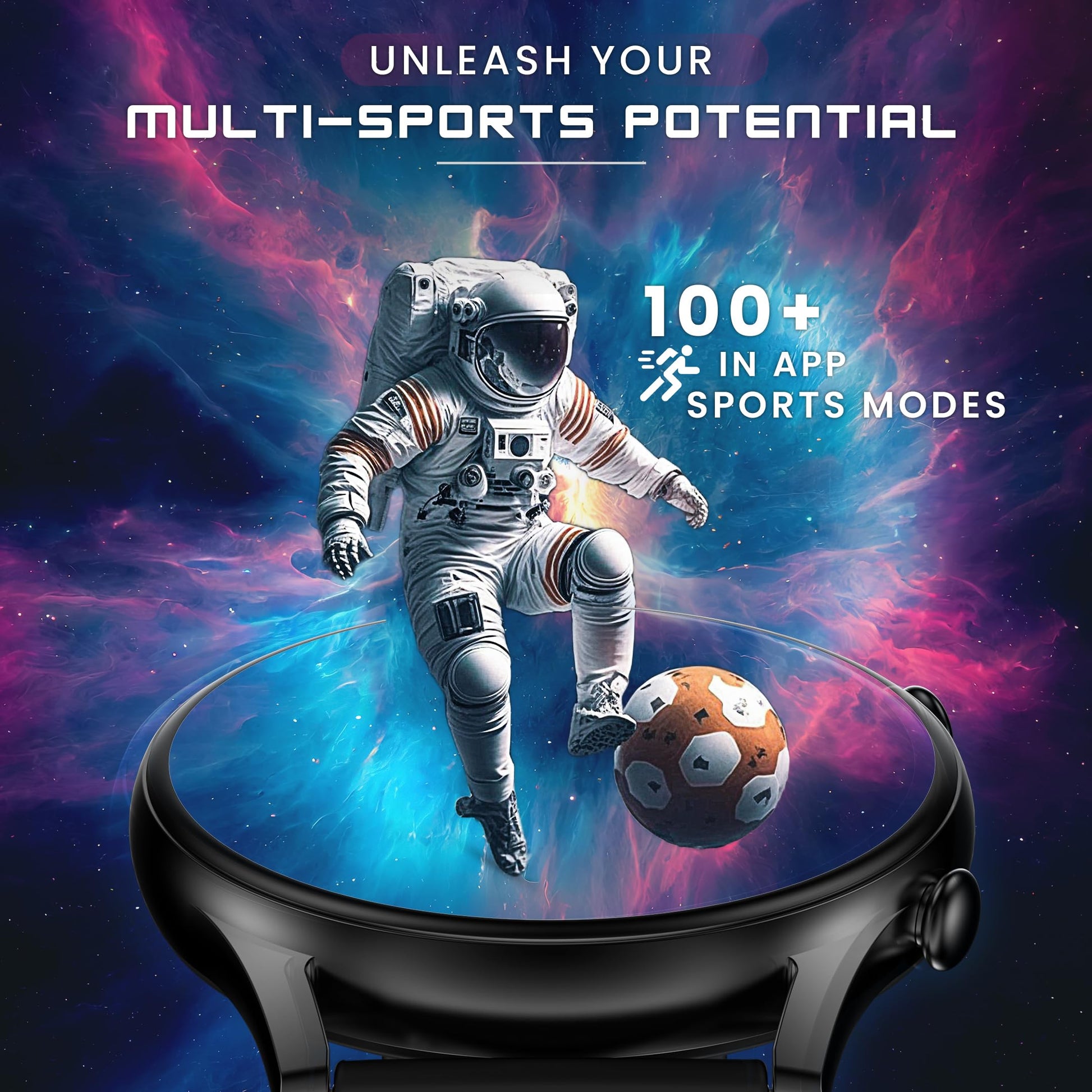 HAMMER Glide 1.43" AMOLED Display Smart Watch for Men with Bluetooth Calling, 466 * 466 PX, Always on Display, 800 Nits, Multiple Sports Modes (Charcoal Black) SaumyasStore