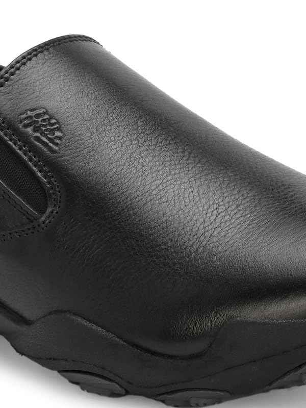 HITZ Men's Black Leather Casual Shoes, 8 UK SaumyasStore