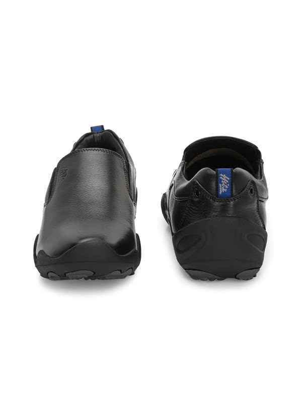 HITZ Men's Black Leather Casual Shoes, 8 UK SaumyasStore