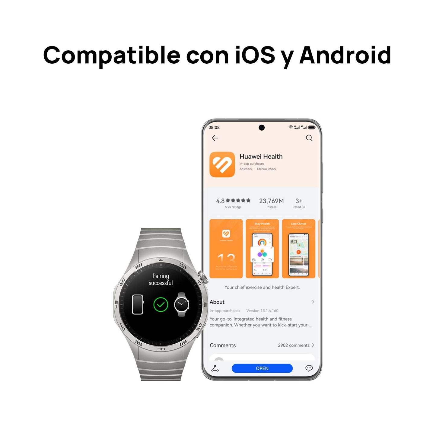 Huawei Watch GT4 46mm Smartwatch Compatible with Android & iOS, Green SaumyasStore