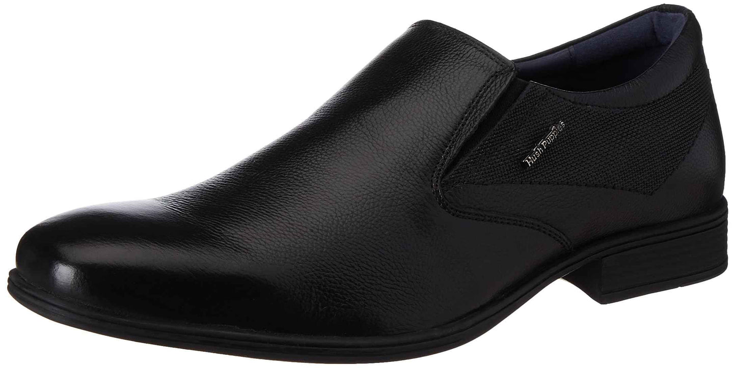 Hush Puppies Men's Boston Slipon E 23 Slipon Formal Shoes (8556002_Black_7 UK) SaumyasStore