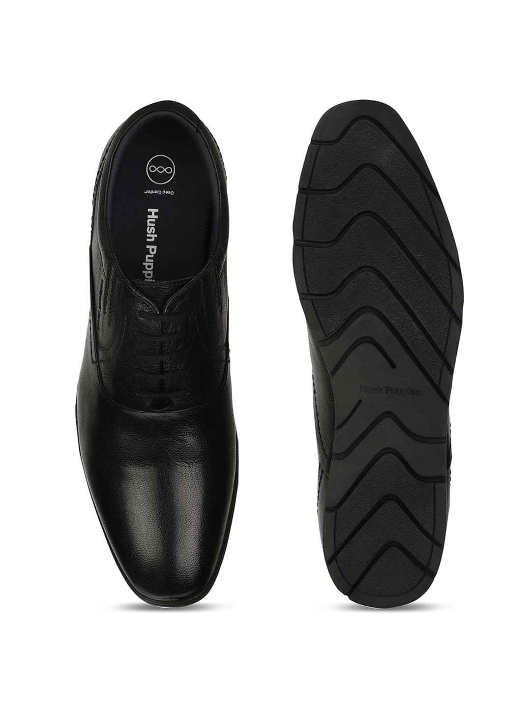 Hush Puppies Men's ERIC Oxford E 23 Formal Shoes (8356000_Black_8 UK) SaumyasStore