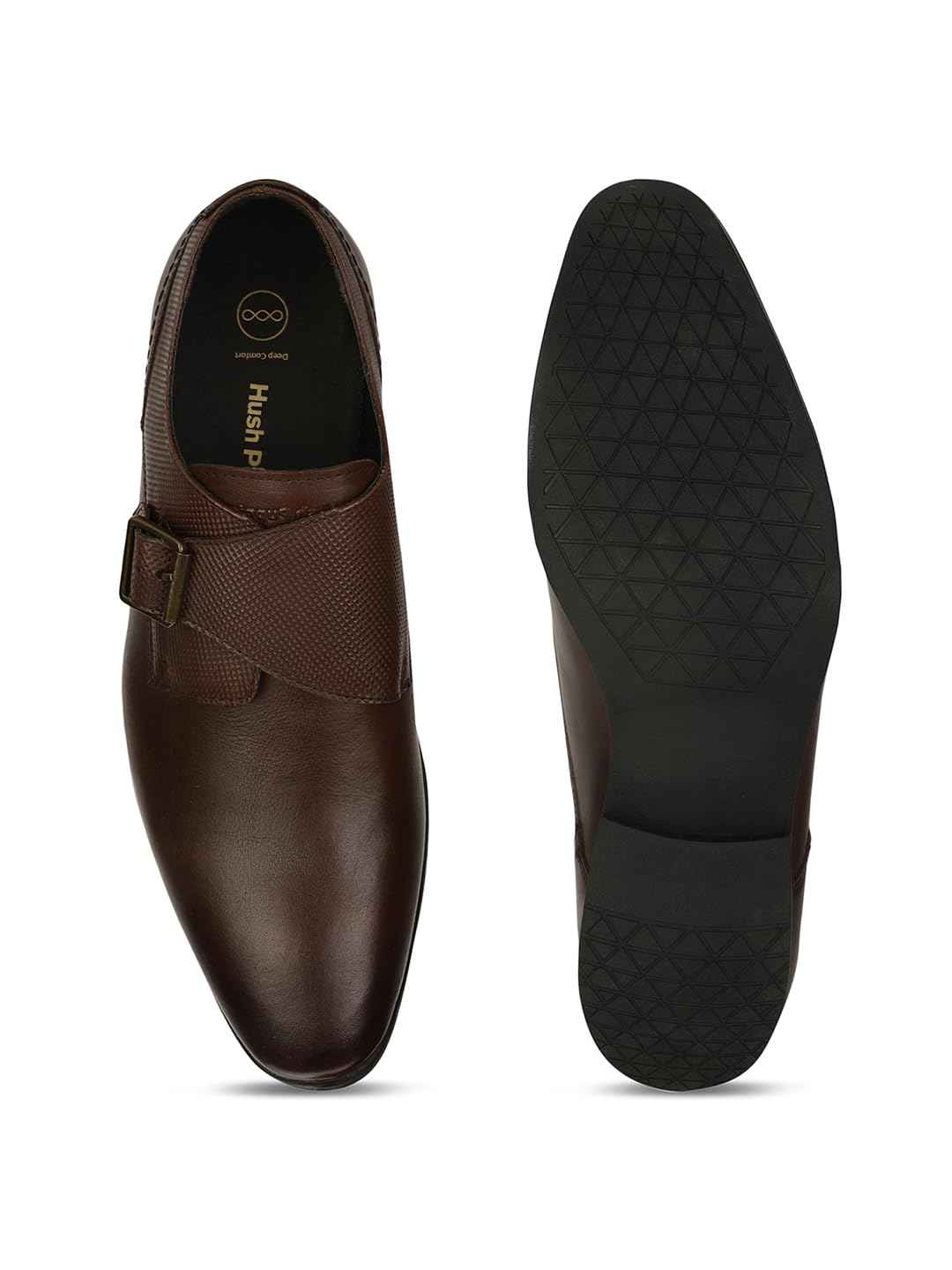 Hush Puppies Men's Ralph Monk E 23 Formal (8544020_Dark Brown_9 UK) SaumyasStore