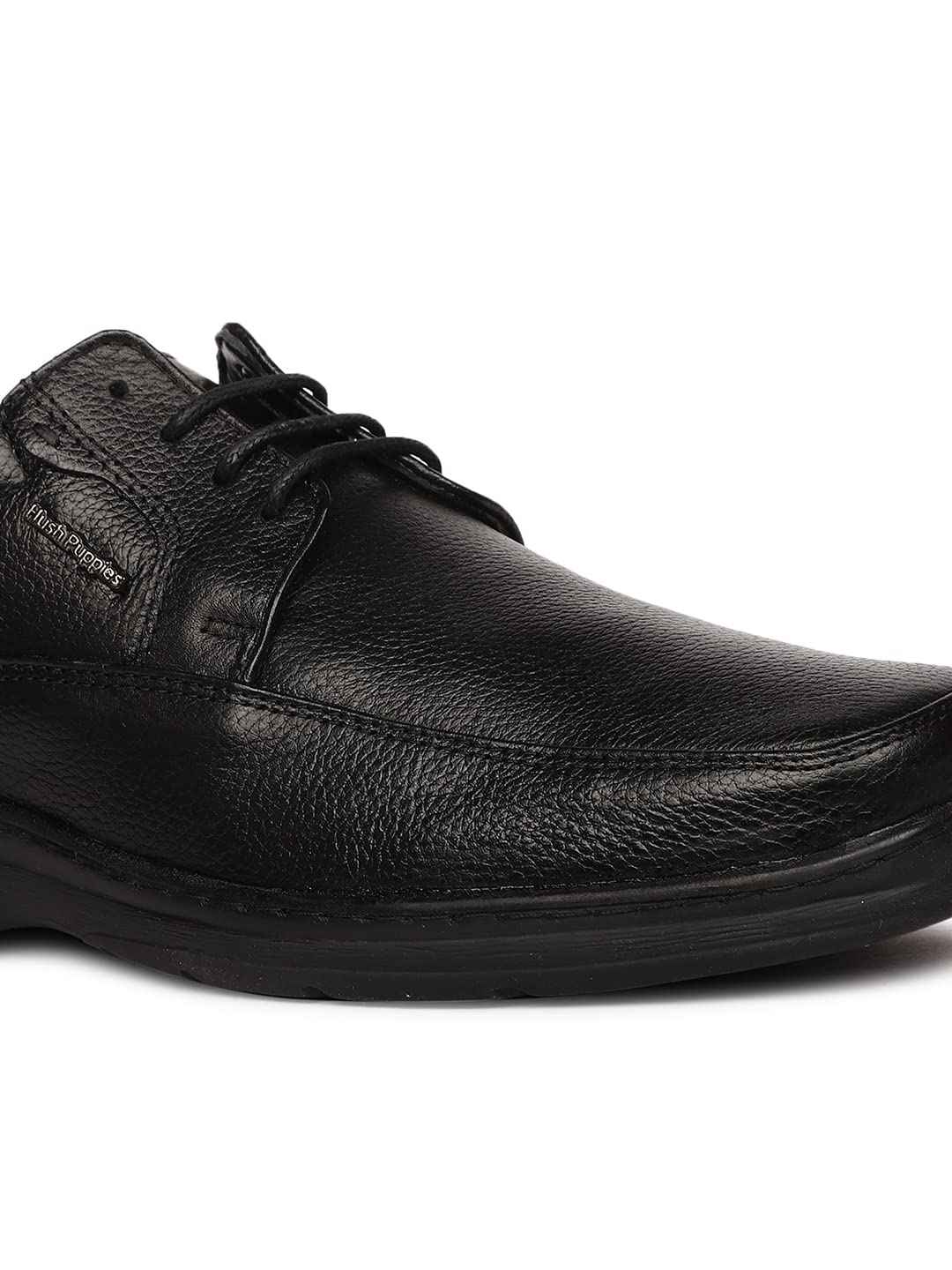 Hush Puppies Men's Taylor Lace Up Uniform Dress Shoe (8256446_Black_9 UK) SaumyasStore