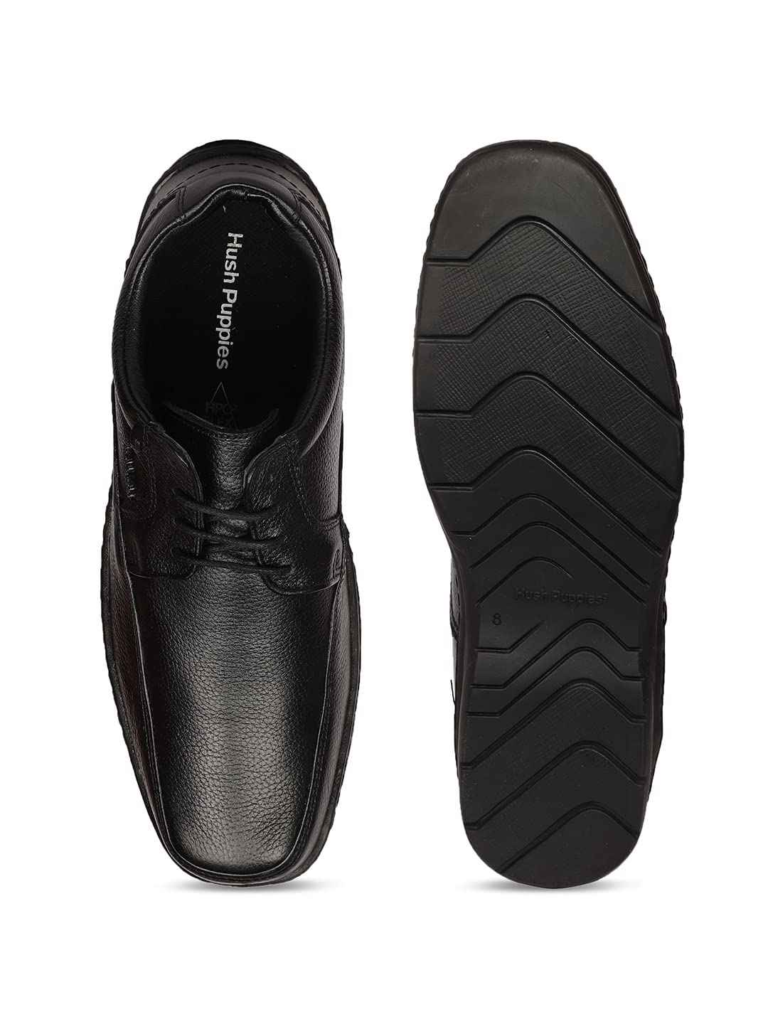 Hush Puppies Men's Taylor Lace Up Uniform Dress Shoe (8256446_Black_9 UK) SaumyasStore
