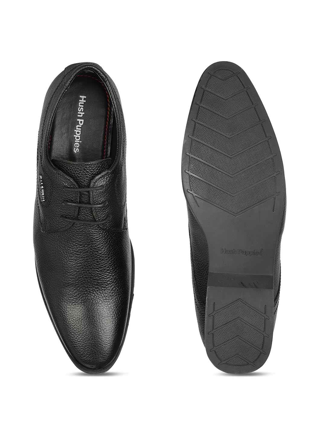 Hush Puppies Mens Aaron Derby Black Uniform Dress Shoe - 8 UK (8256772) SaumyasStore