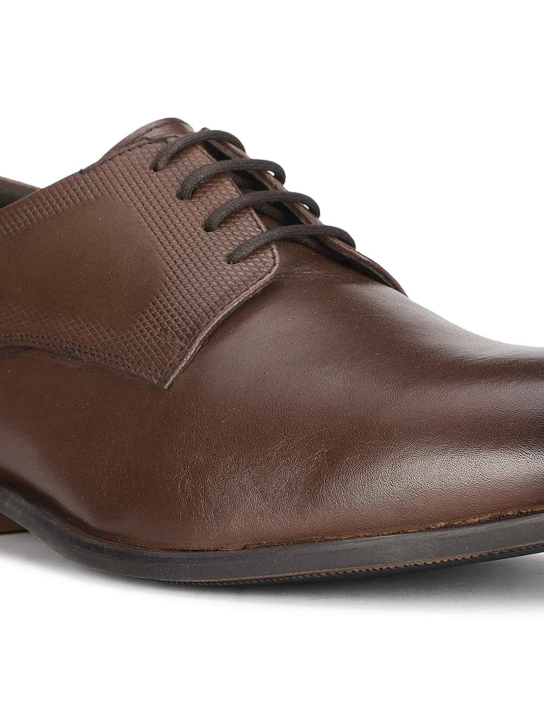 Hush Puppies Mens Deen Derby -E Brown Uniform Dress Shoe - 9 UK (8244025) SaumyasStore