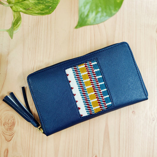 Kutch Kari Wallet - Navy Blue - SaumyasStore
