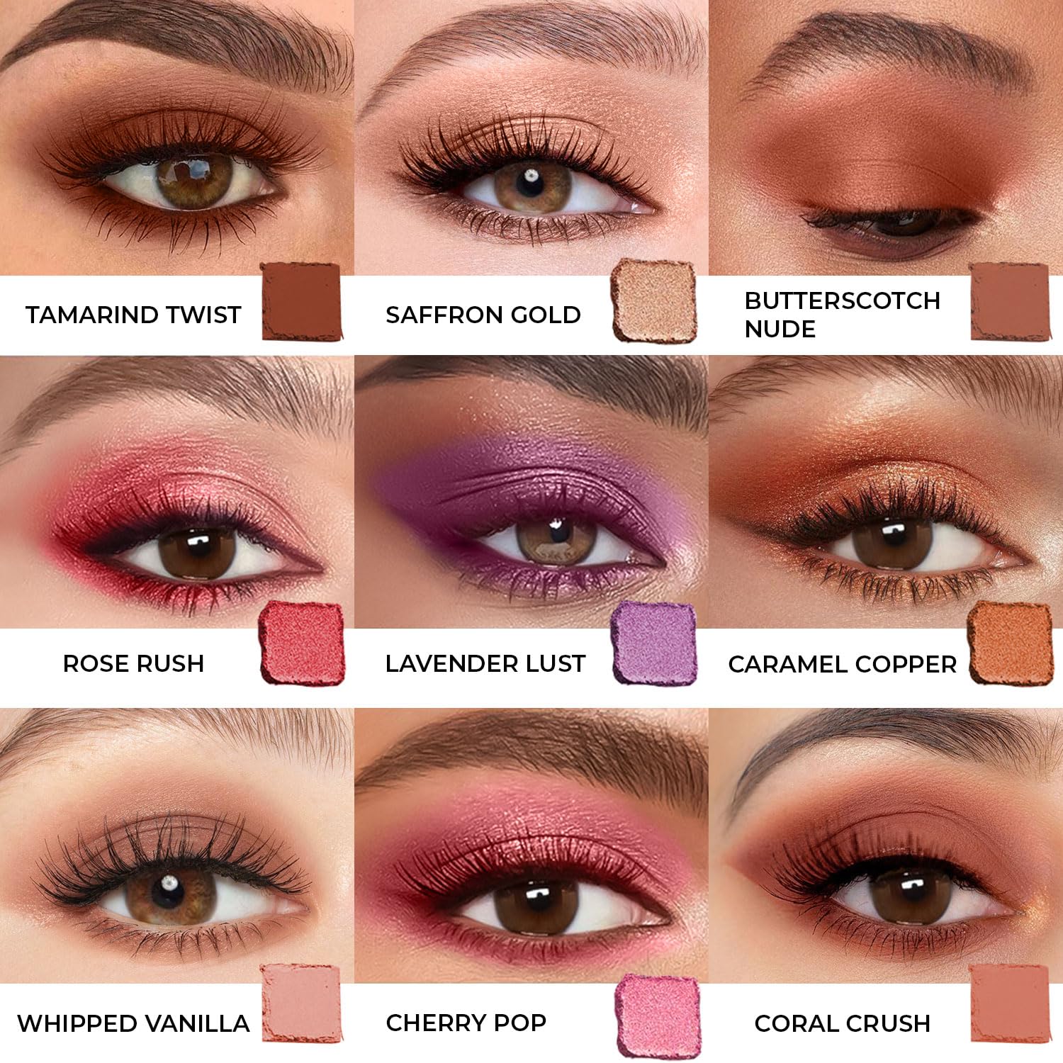 Just Herbs Eyeshadow Palette 9 in 1 Long Lasting Blendable Eye Makeup Palette (Sunshine - Day Palette) SaumyasStore