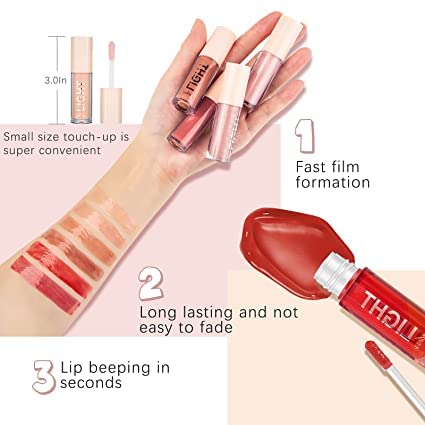 KA CAYLA Handaiyan Lip Gloss Set - 6 Shades of High-Definition Nude Lip Glosses and Sexy Liquid LipGlosses - Premium Collection for Women, Matte Finish and Vibrant Lips (GLOSS-6PC SET- A) SaumyasStore