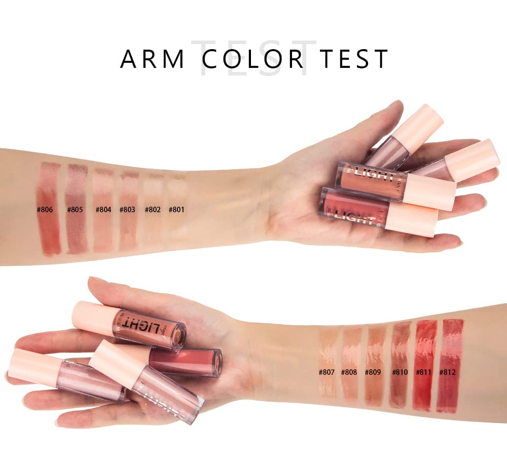 KA CAYLA Handaiyan Lip Gloss Set - 6 Shades of High-Definition Nude Lip Glosses and Sexy Liquid LipGlosses - Premium Collection for Women, Matte Finish and Vibrant Lips (GLOSS-6PC SET- A) SaumyasStore