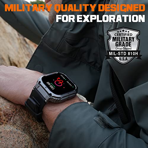 KACLUT Smart Watch,100M Waterproof Rugged Military Smartwatch with Bluetooth Call(Answer/Dial Calls) 2-inch Utral Large HD Display 70 Days Extra Long Battery Life,100+ Sports Modes Fitness Tracker SaumyasStore