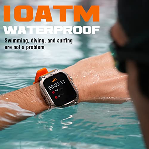 KACLUT Smart Watch,100M Waterproof Rugged Military Smartwatch with Bluetooth Call(Answer/Dial Calls) 2-inch Utral Large HD Display 70 Days Extra Long Battery Life,100+ Sports Modes Fitness Tracker SaumyasStore