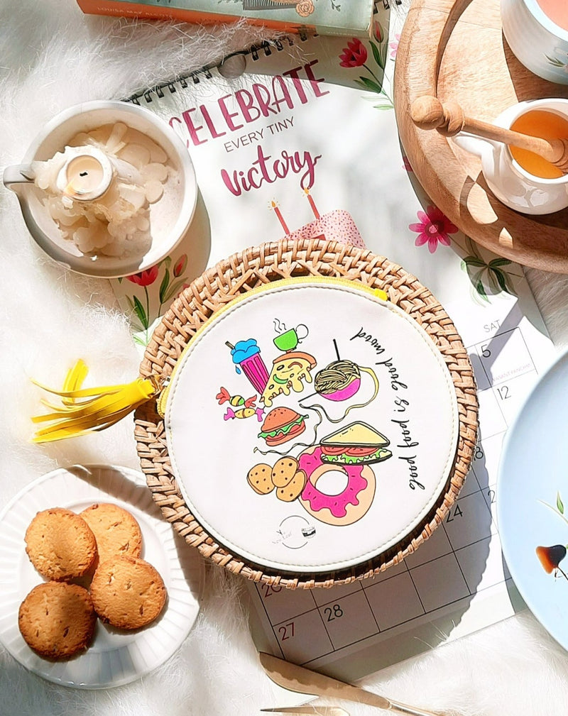 Good Food Is Good Mood - Doodle Pouch - SaumyasStore