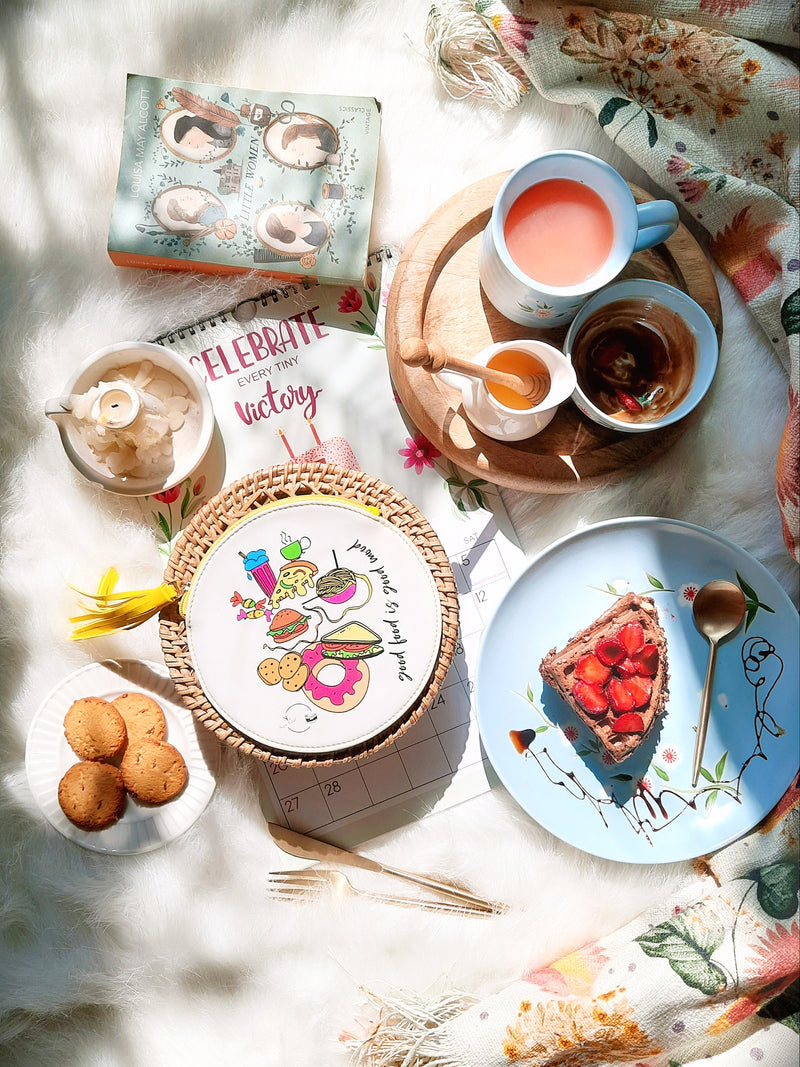 Good Food Is Good Mood - Doodle Pouch - SaumyasStore