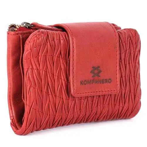 KOMPANERO Genuine Leather Women's Wallet (C-14307-RED) SaumyasStore