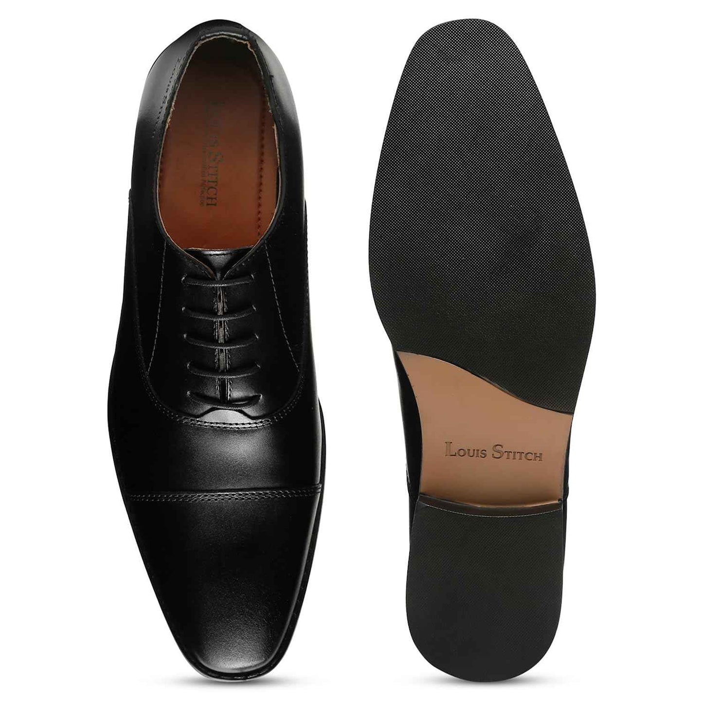 LOUIS STITCH Formal Lace Up Shoes for Men | Handcrafted Italian Leather Mens Derby Shoes | Black | RXCT | UK Size 9 SaumyasStore