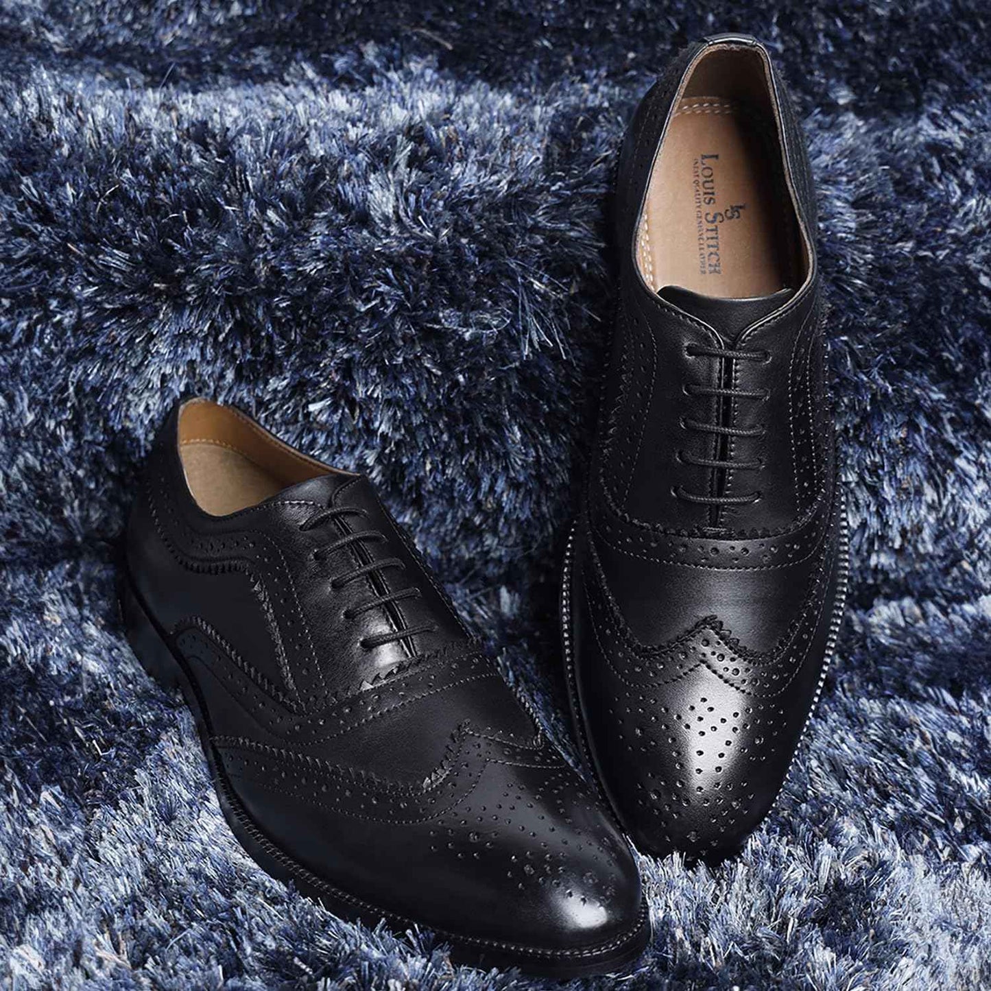 LOUIS STITCH Men's Formal Shoes | Handcrafted European Leather Brogues | Lace-Up Style for Business, Formal Brunette Brown, UK Size 8 -EUBG SaumyasStore