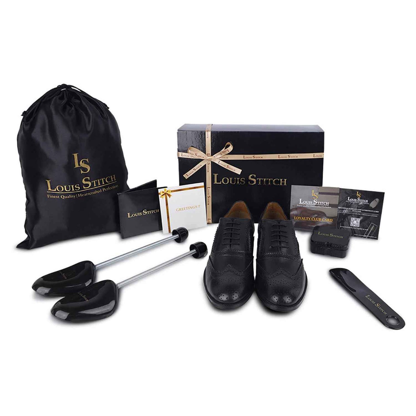 LOUIS STITCH Men's Formal Shoes | Handcrafted European Leather Brogues | Lace-Up Style for Business, Formal Brunette Brown, UK Size 8 -EUBG SaumyasStore