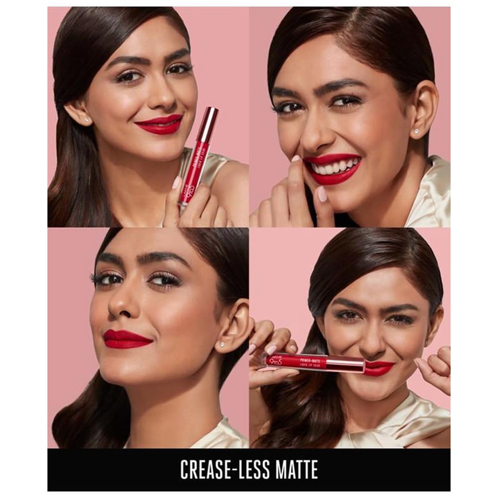 Lakme 9 to 5 Primer + Matte Liquid Lipstick - Mr4 Deep Maroon, 4.2 ml SaumyasStore