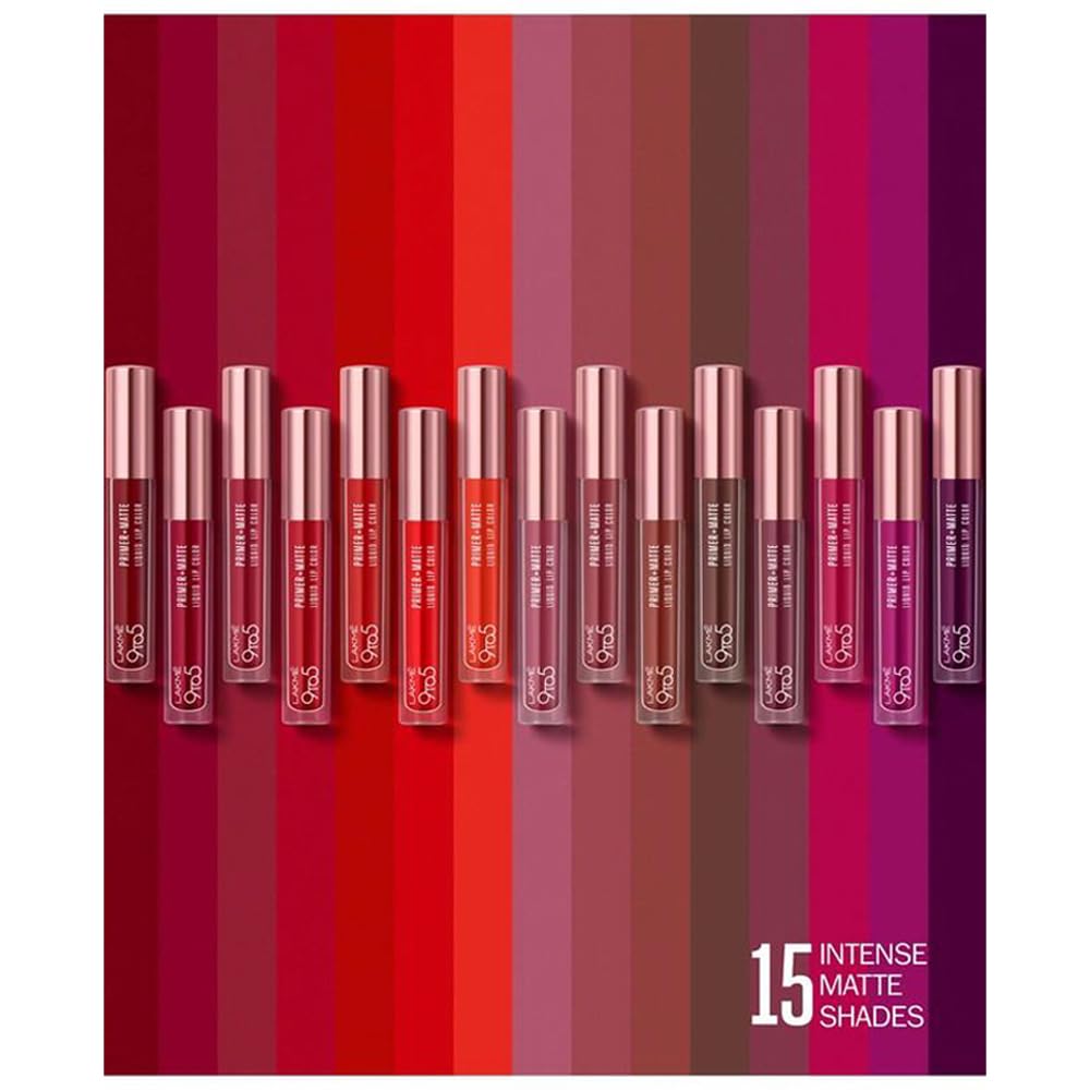 Lakme 9 to 5 Primer + Matte Liquid Lipstick - Mr4 Deep Maroon, 4.2 ml SaumyasStore