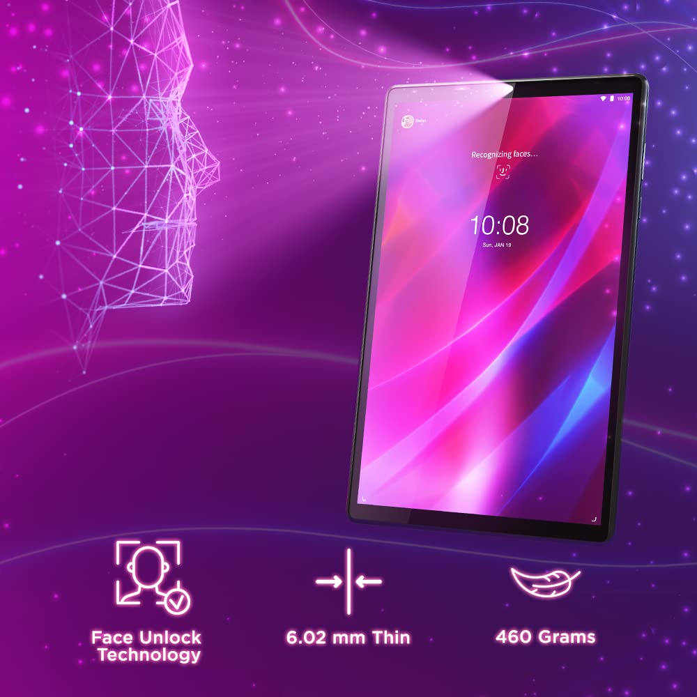 Lenovo Tab K10| 10.3 Inch Full HD Display| Wi-Fi+ LTE (Voice Calling)| 4GB RAM, 64 GB Storage| 7500 mAh Battery| 8 MP Rear Camera with LED flashlight| Octa-Core Processor| TUV Low Blue Light Certified SaumyasStore