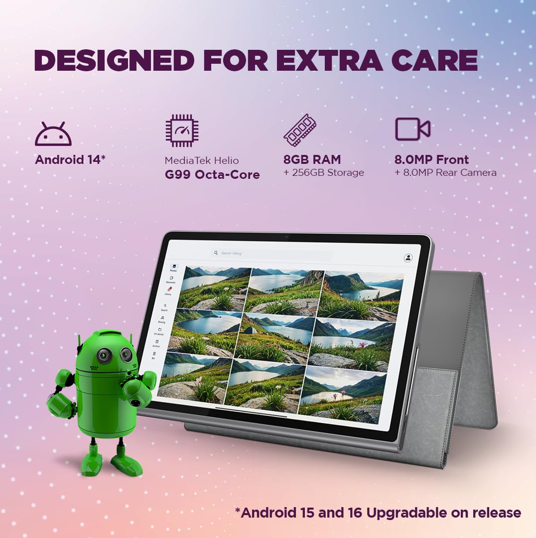 Lenovo Tab Plus with Octa JBL Hi-Fi Speakers| 8 GB RAM, 256 GB ROM| 11.5 Inch, 2K, 90 Hz Refresh| Wi-Fi Tablet| Android 14| 45 W Fast Charger| Built-in Kickstand| Color: Luna Grey SaumyasStore