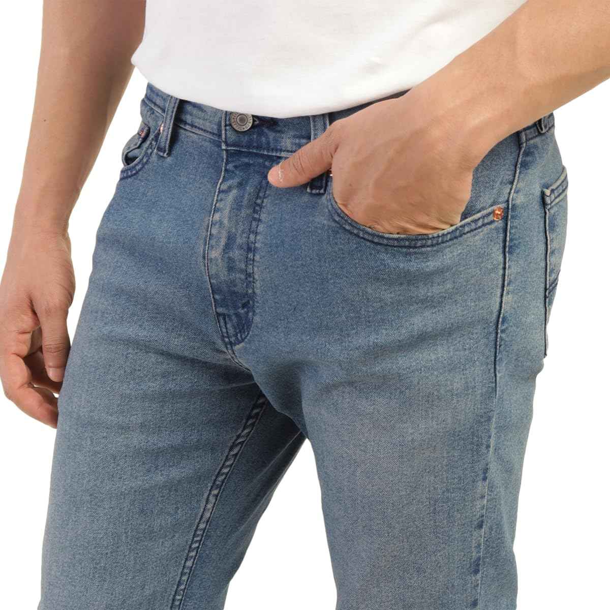 Levi's Men's 511 Slim Fit Mid-Rise Jeans Navy SaumyasStore