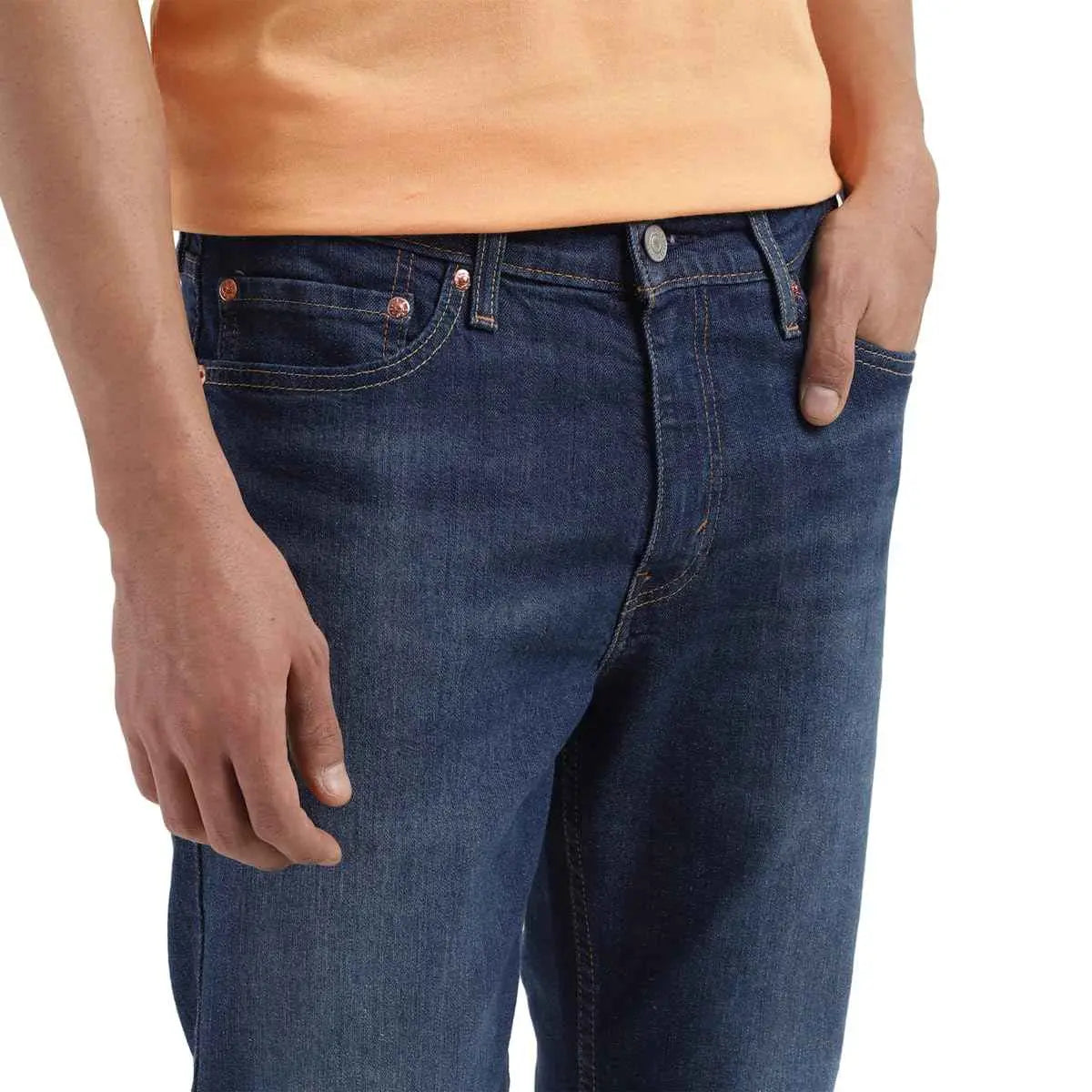 Levi's Men's 511 Slim Fit Mid-Rise Light Fade Stretchable Jeans Dark Blue SaumyasStore