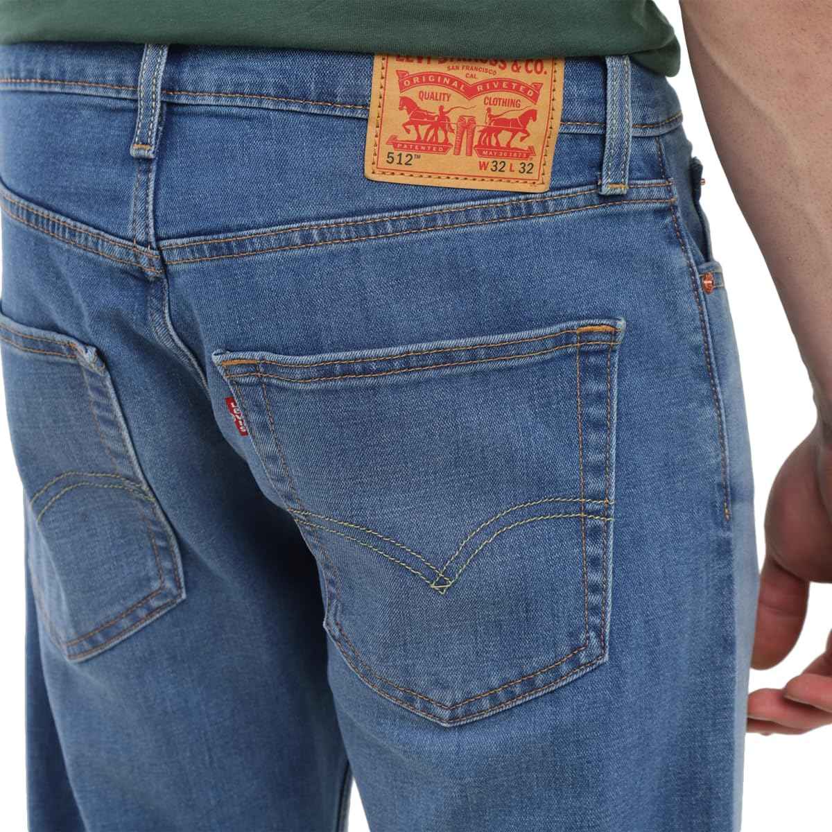 Levi's Men's 512 Slim Tapered Fit Mid-Rise Jeans Blue | Rise Style: Mid Rise SaumyasStore