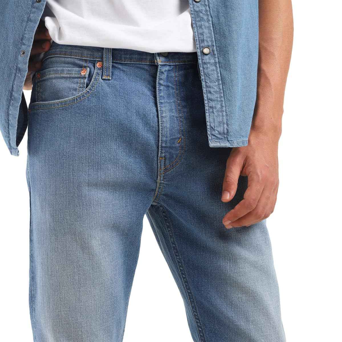 Levi's Men's 512 Slim Tapered Fit Mid-Rise Jeans Light Indigo SaumyasStore