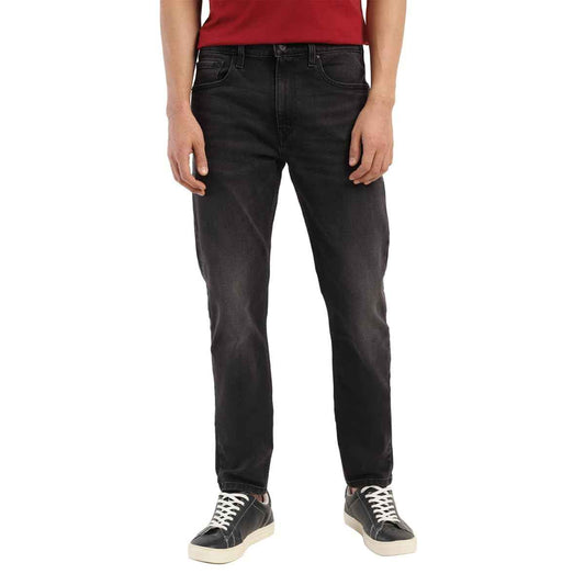 Levi's Men's 512 Slim Tapered Fit Mid-Rise Light Fade Stretchable Jeans Black SaumyasStore