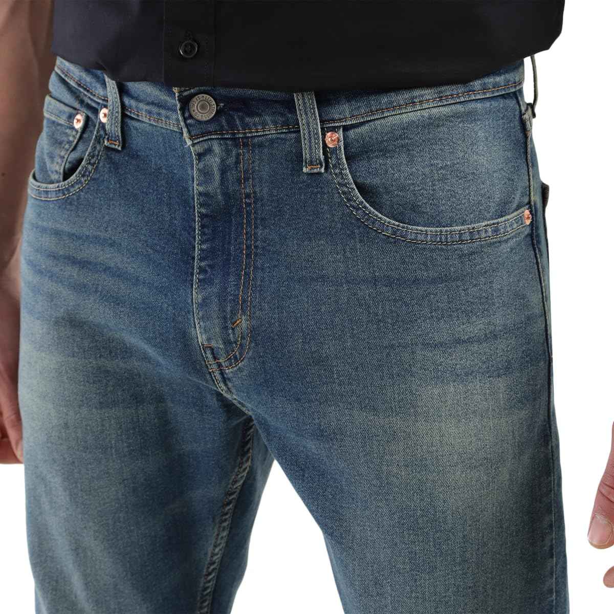 Levi's Men's 512 Slim Tapered Fit Mid-Rise Light Fade Stretchable Jeans Blue SaumyasStore