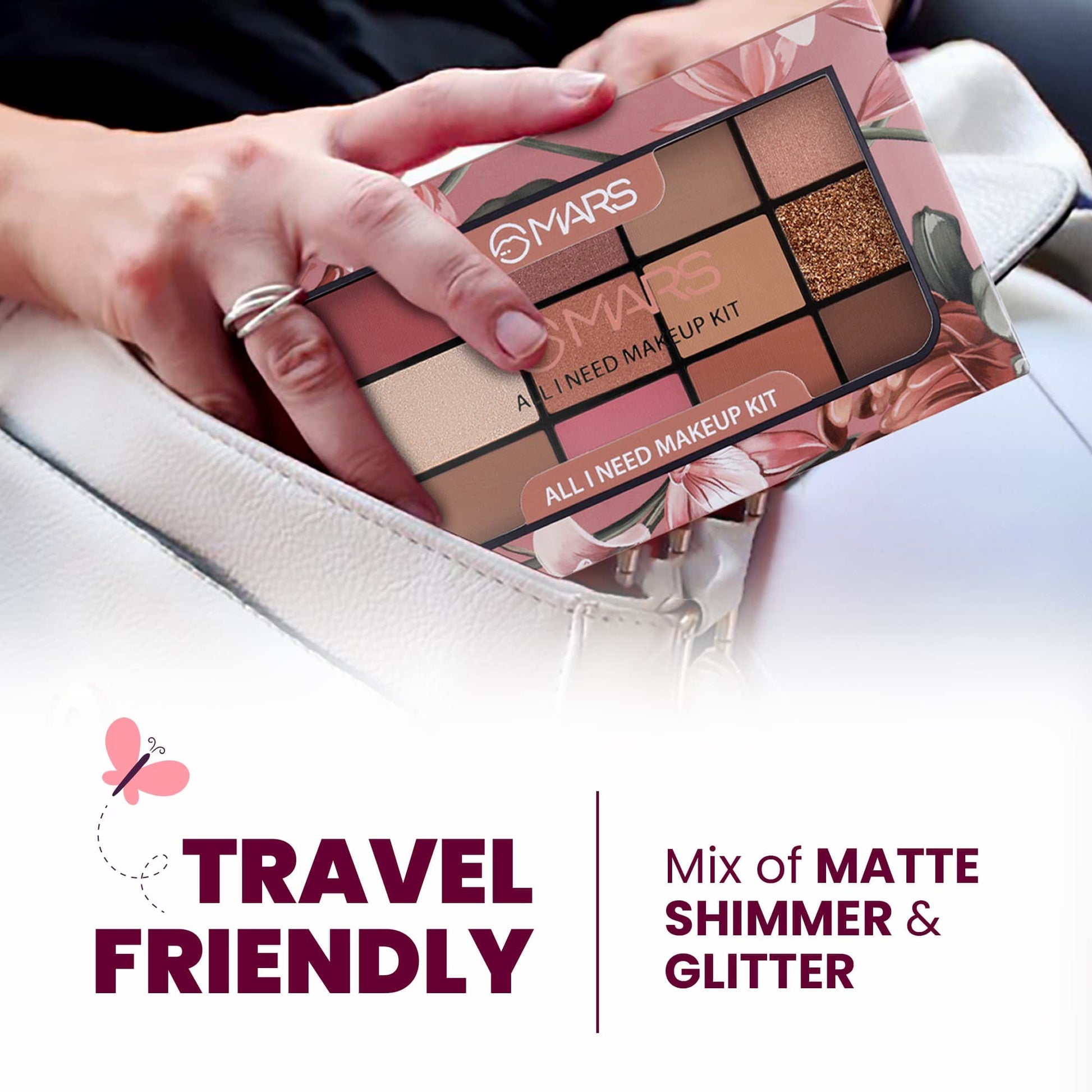 MARS All I Need Makeup And Eyeshadow Powder Kit | 9 Eyeshadows With Blusher Bronzer And Highlighter | Matte Long Lasting & Highly Pigmented (21.5 G) (Multicolor-01) SaumyasStore