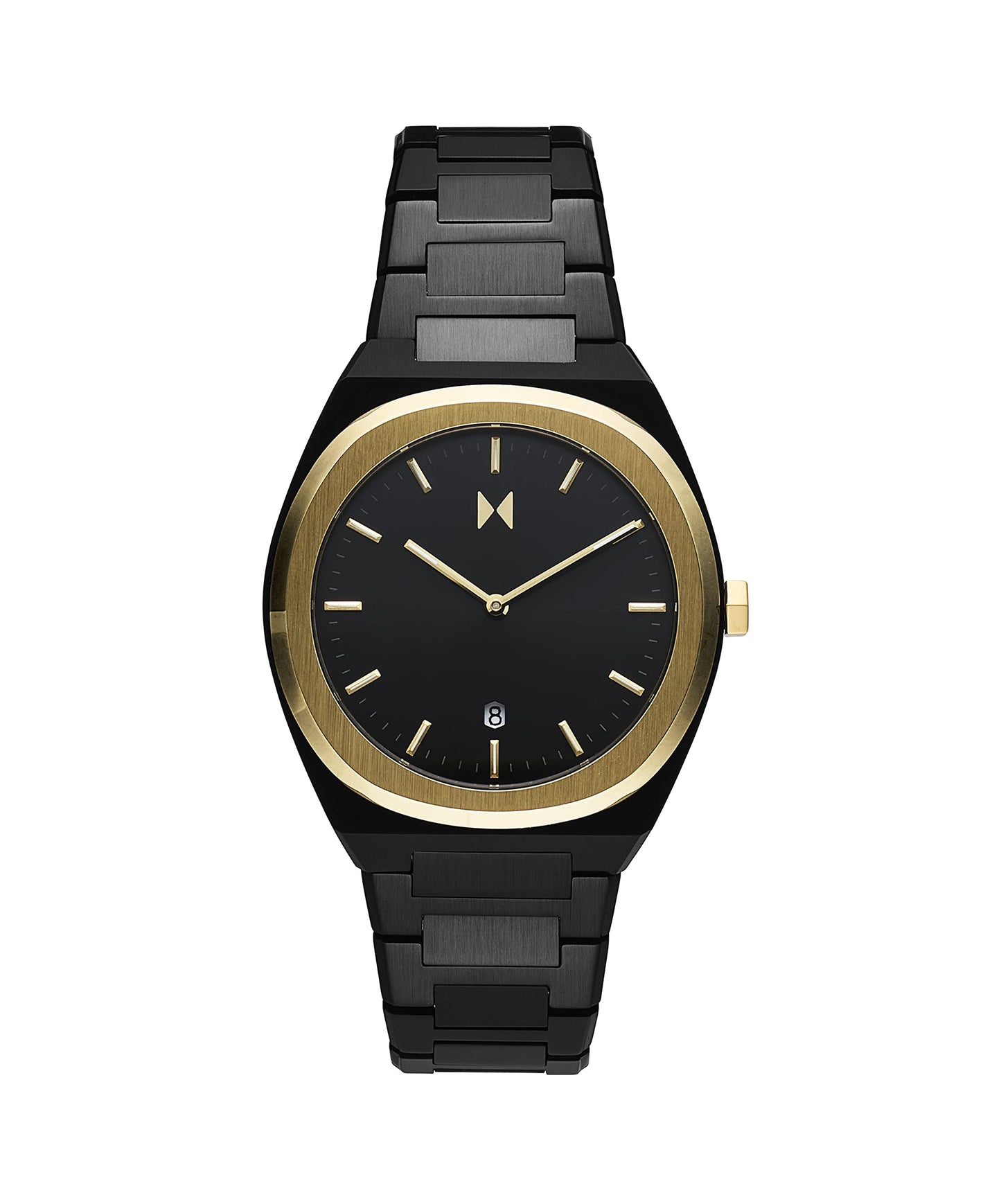 MVMT Odyssey Qtz Basic Analog Calendar Black Round Dial Men's Watch, Ionic Plated Black Stainless Steel Material, Black Band - 28000169-D SaumyasStore