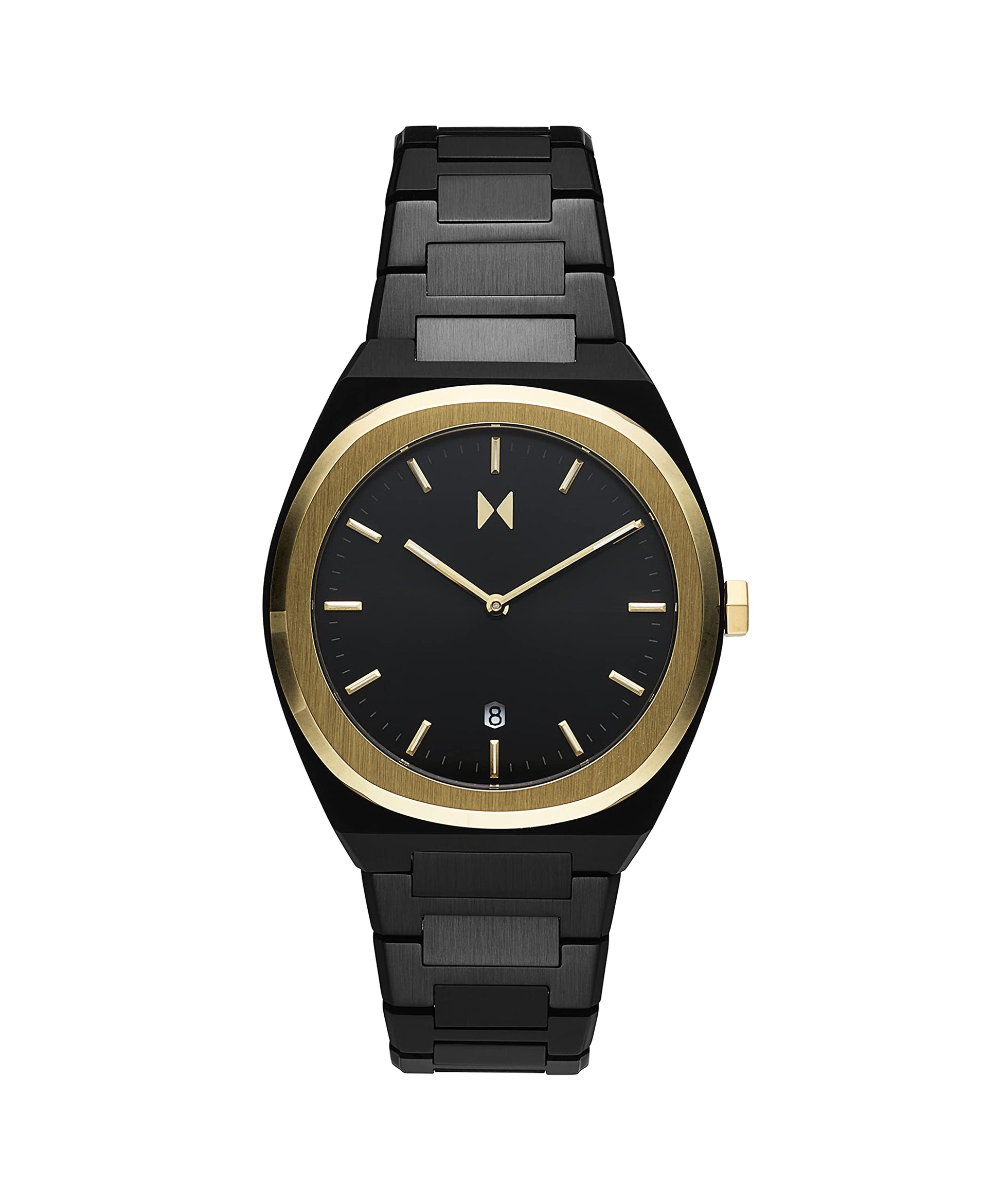 MVMT Odyssey Qtz Basic Analog Calendar Black Round Dial Men's Watch, Ionic Plated Black Stainless Steel Material, Black Band - 28000169-D SaumyasStore