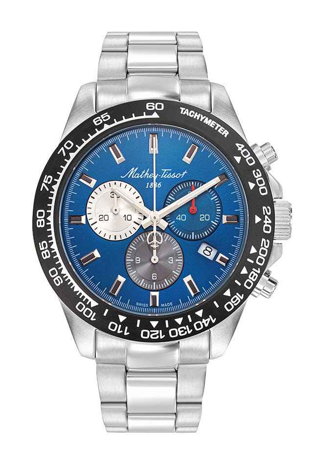 Mathey-Tissot Swiss Made Mathy Chess Quartz Blue Dial Analog Watch for - Men H938CHABU SaumyasStore