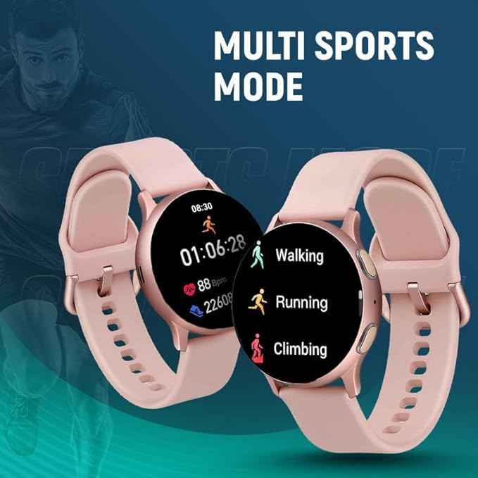 Max 1.3" Bluetooth Calling Smart Watch with Metal Body, 120+ Sports Modes, and Heart Rate Monitoring for Both Men and Women (Pink) SaumyasStore