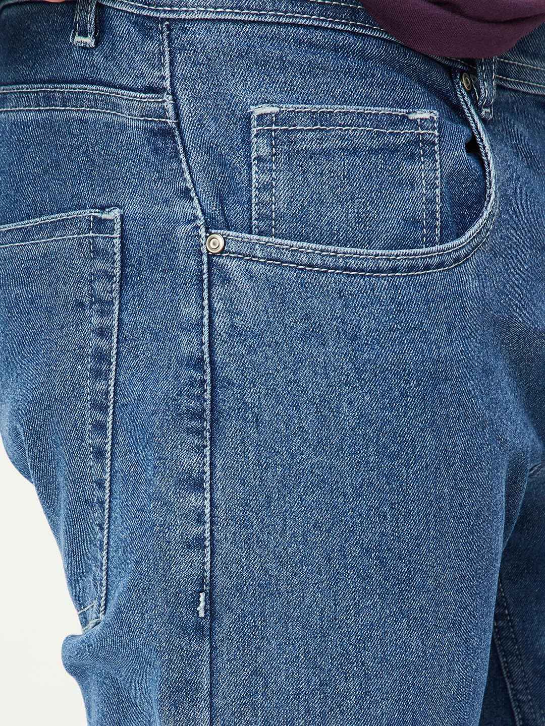 Max Men Skinny Fit Washed Jeans (NOOSDSKBSC06NLIGHT Blue)_34 SaumyasStore