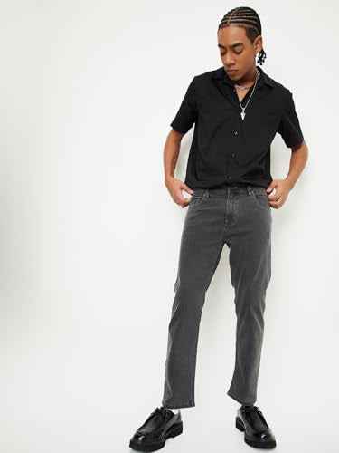 Max Men's Regular Jeans (NOOSDRGGR_Grey SaumyasStore