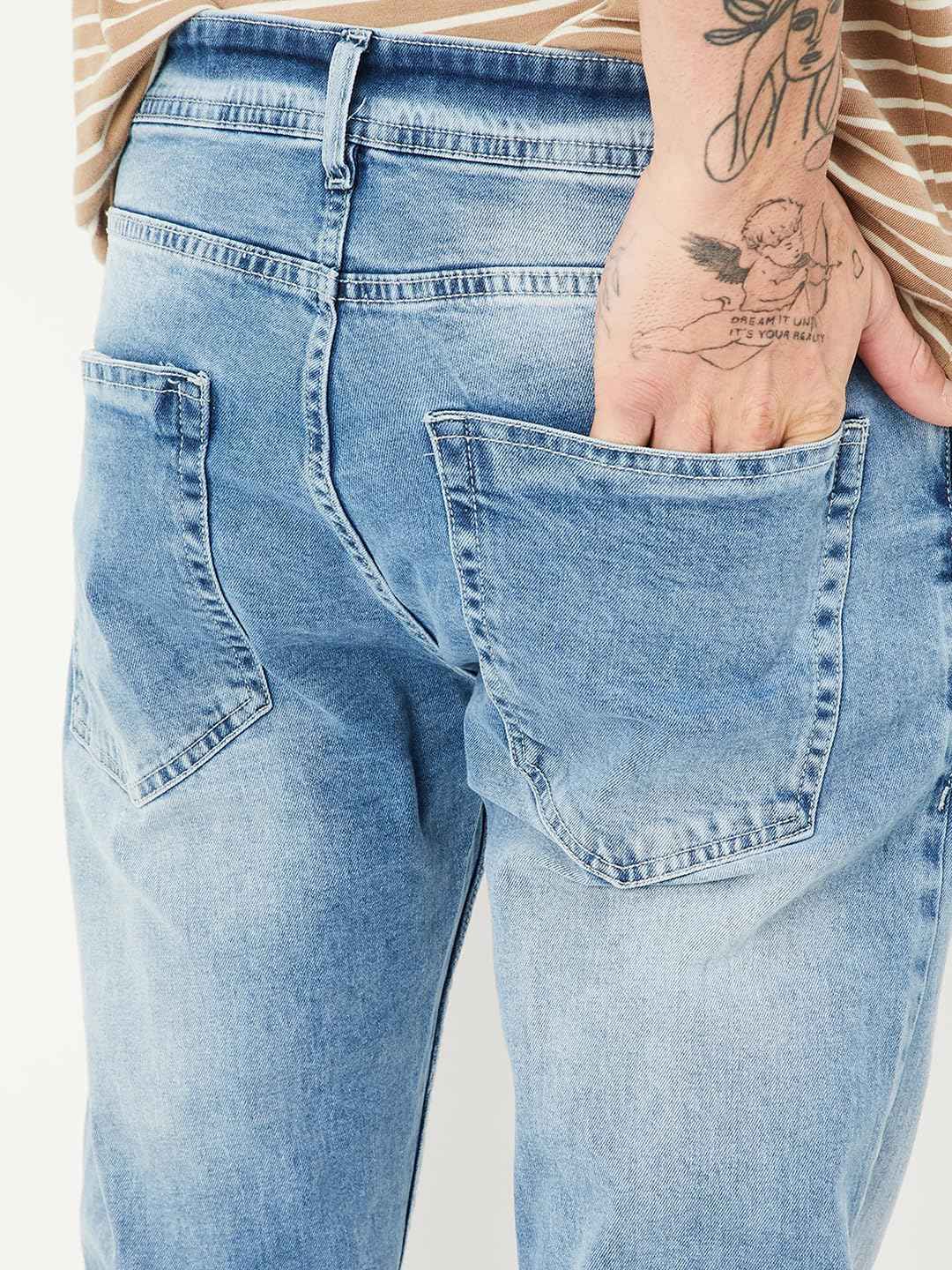 Max URB_N Men Slim Fit Washed Jeans (DMBSLFES2304GVLIGHT Blue)_34 SaumyasStore