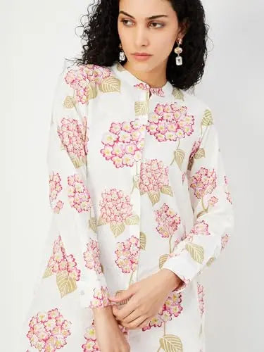 Max Women's Cotton Blend Co-ords (CTKST45018_White SaumyasStore