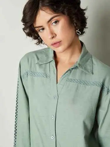 Max Women's Regular Fit Shirt (AE04C_Ivory SaumyasStore